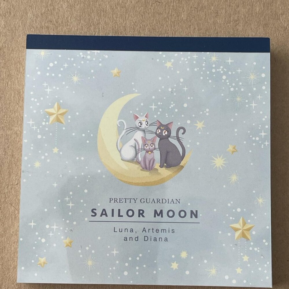 Sailor Moon Cat Square Memo Pad - 4 Memo Patterns - Anime Stationary Japan